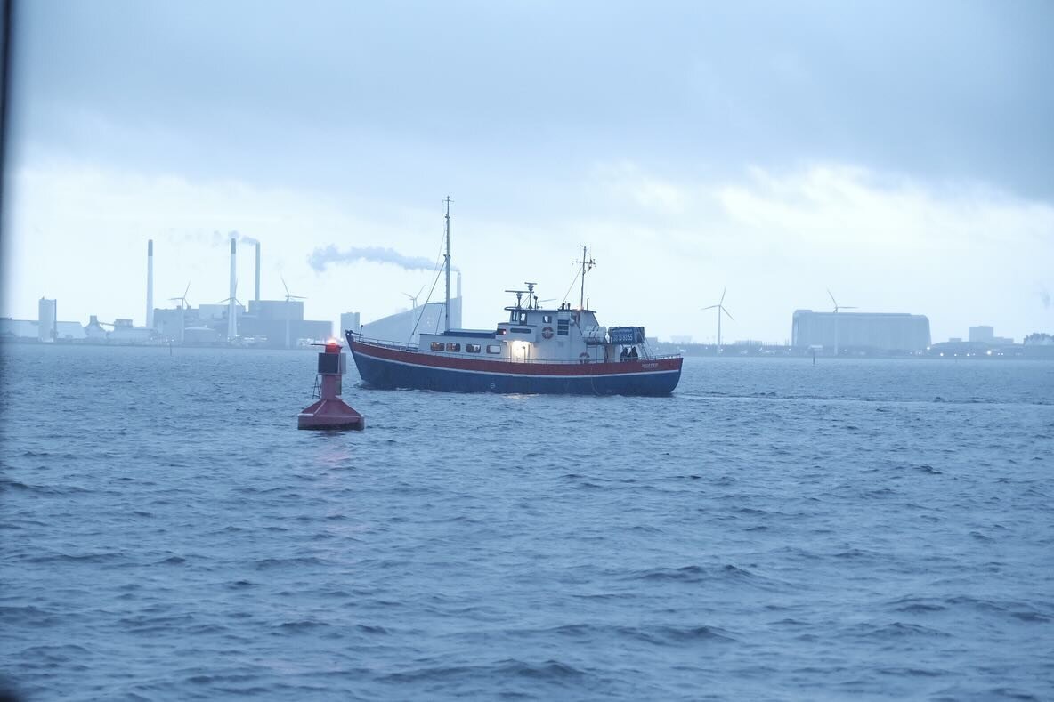 Tak for en sk&oslash;n nyt&aring;rstur p&aring; &Oslash;resund i dag - til trods for at nyt&aring;rstorsken glimrede ved sit frav&aelig;r!

Men det tog ikke hum&oslash;ret fra 30 glade fiskeklub k&aelig;benhavnere, der trodsede b&aring;de byger og re