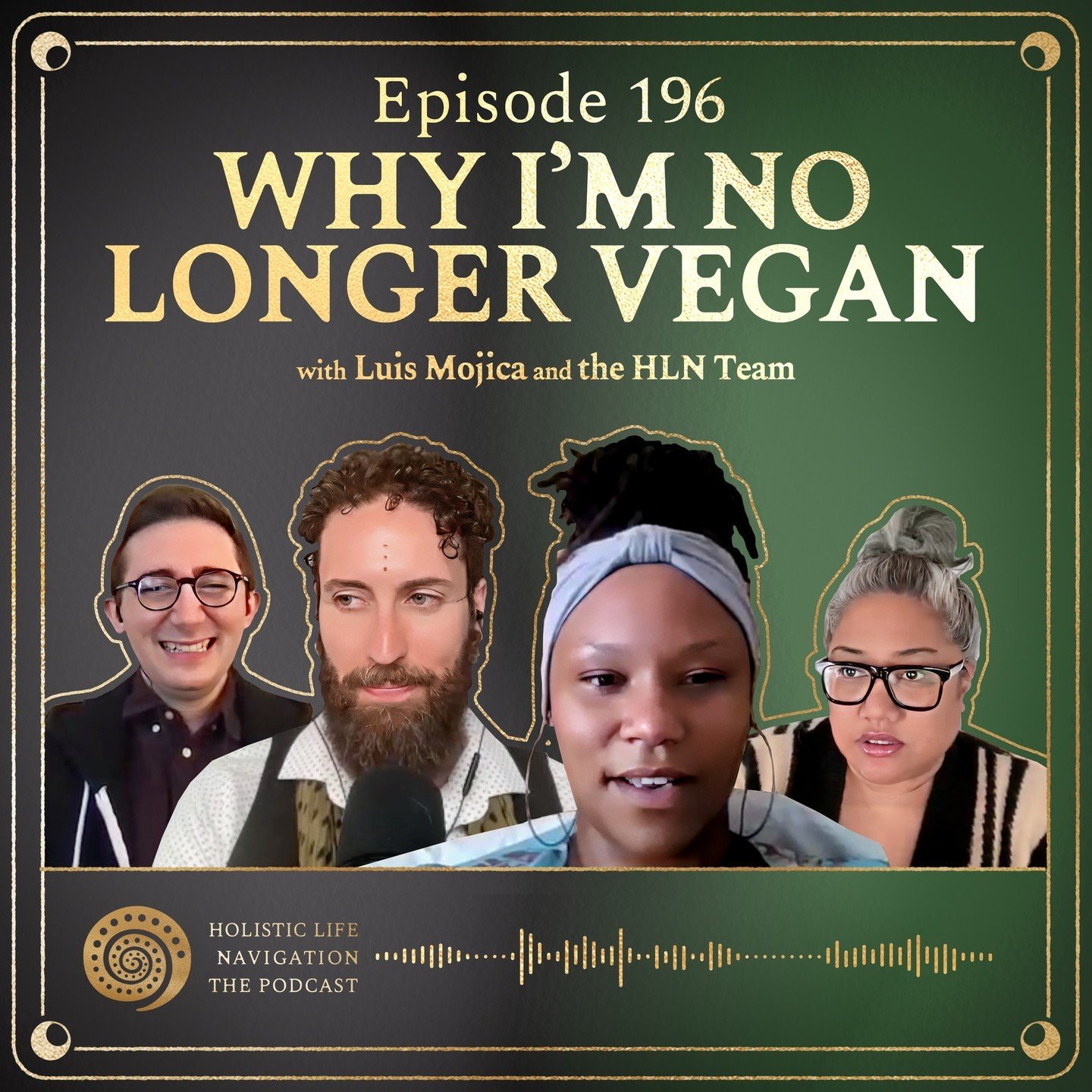 On today's episode, the HLN Team (@camille.leak @marikamalaea @emeraldlightsoundhealing) talks about veganism. Luis recently shifted away from a purely vegan diet, and the HLN Team discusses their own personal experiences with diet, as well as with t