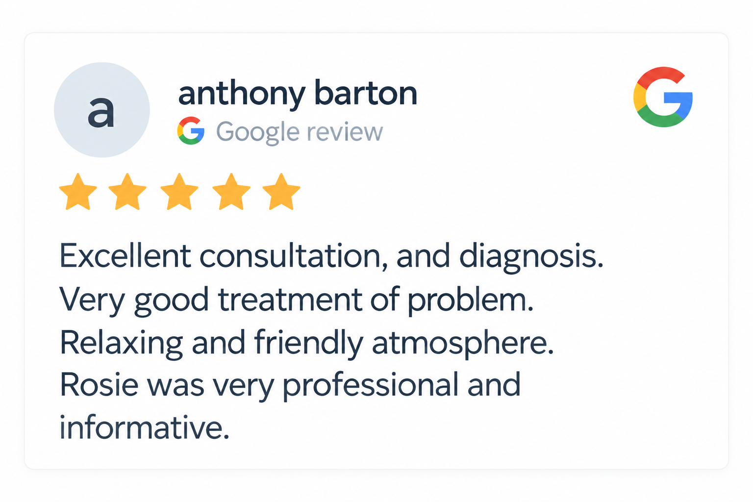 Minimal Google Review Card with Five-Star Feedback.png