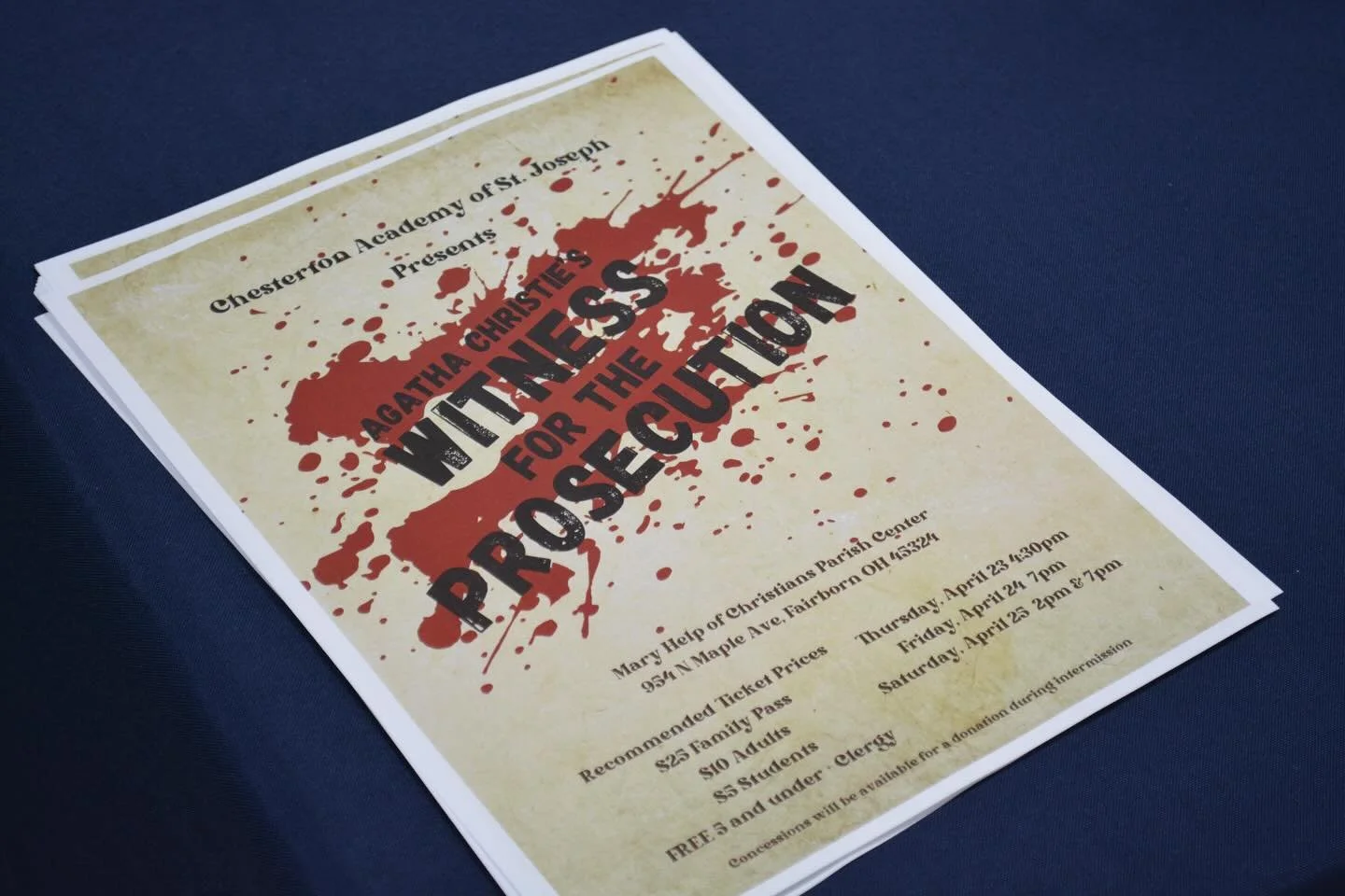 NEXT WEEK! 🃏Don&rsquo;t miss our upperclassmen 🎭 play&hellip;
#chestertonschoolsnetwork #sainthood #catholichighschool #schooltheater #agathachristie