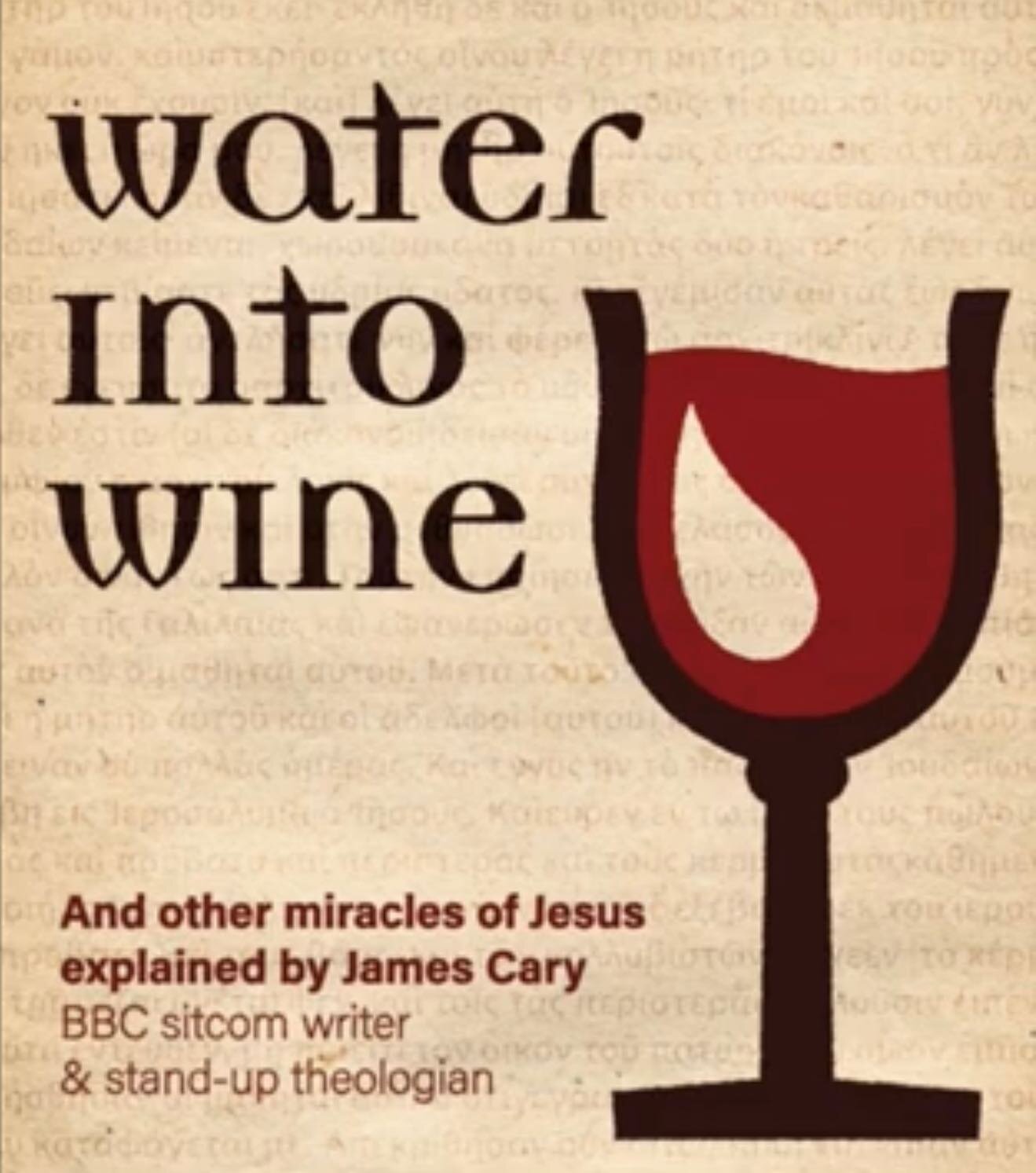 7.30pm Friday 8th April&hellip;

Bookings now open for James Cary's stand-up comedy show on the miracles of Jesus 🎭

Tickets are just &pound;12 which includes a glass of wine on entry 😊
 
A great opportunity to invite friends, neighbours and family