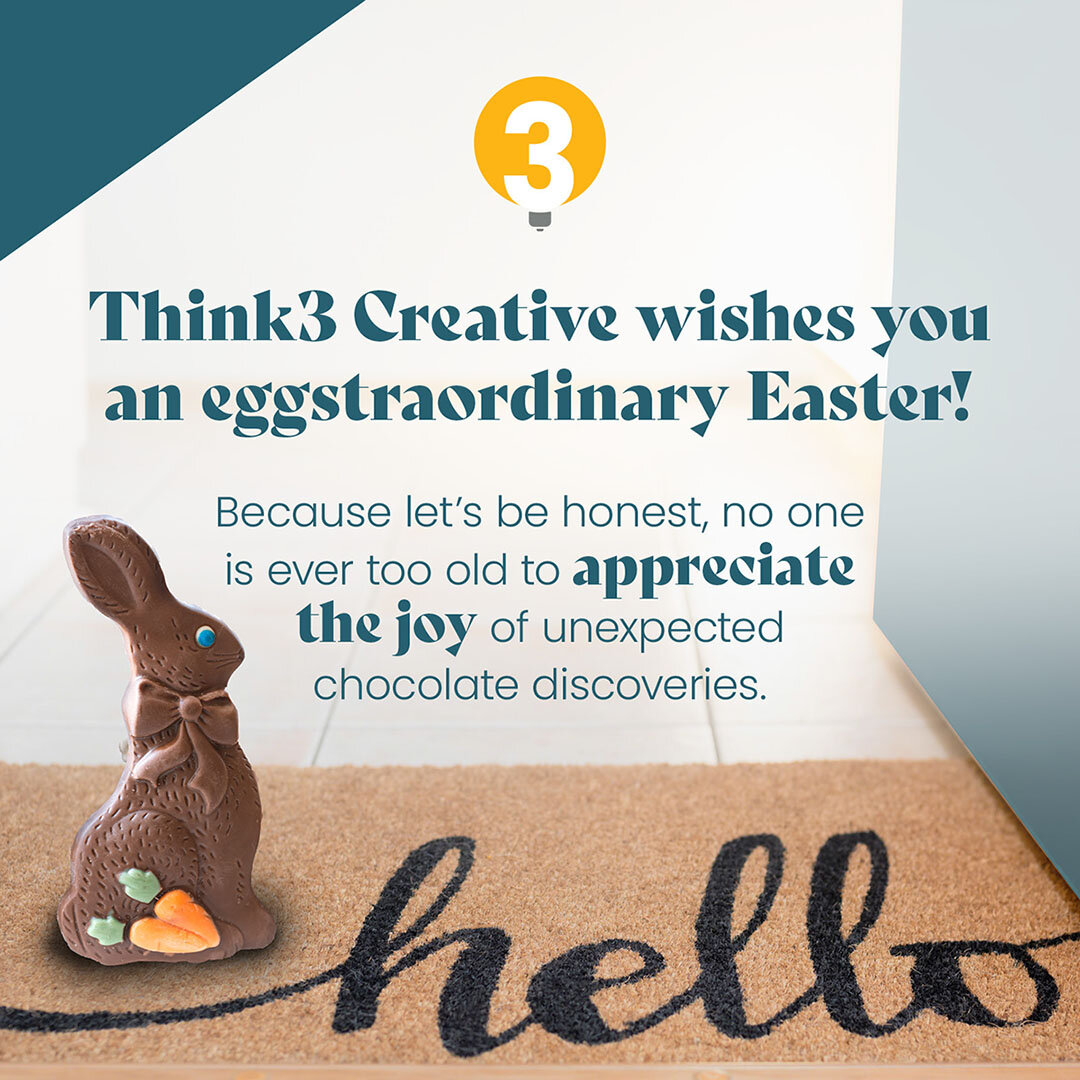 If you think you're too old for an Easter egg hunt, you clearly haven't discovered the joy of finding chocolate when you least expect it.&quot; Happy Easter from Think3 Creative

#easter #family #eastersunday #spring #easterbunny