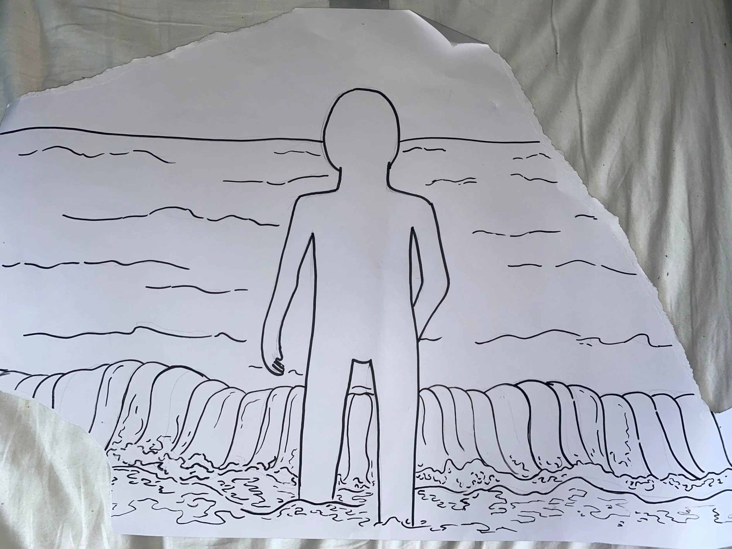 Becca Horswill
Man walking into the sea