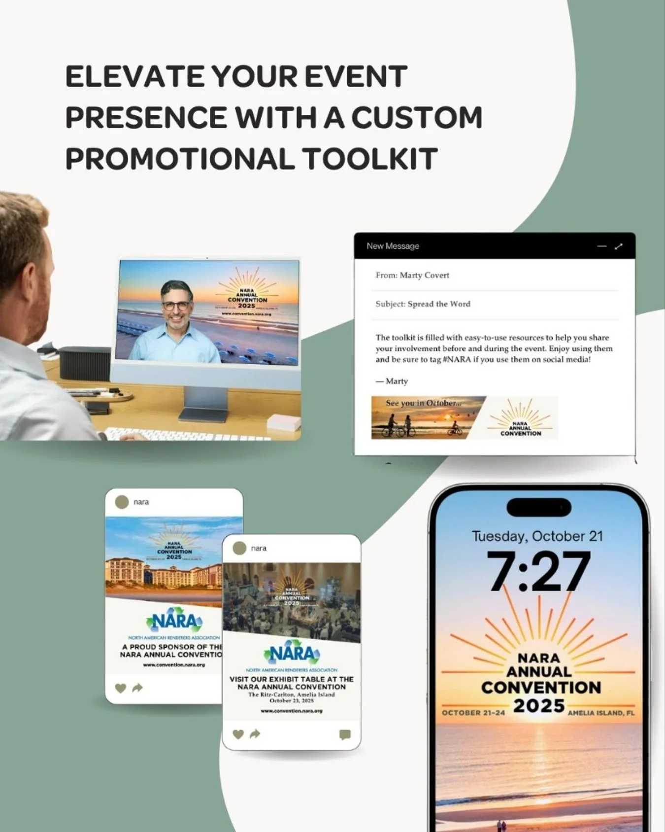 ✨ Elevating Event Engagement with a Custom Promotional Toolkit ✨

We&rsquo;re excited to share the promotional toolkit we designed for the 92nd Annual NARA Convention! 🎉

Our team created a suite of customizable assets to help attendees, exhibitors,