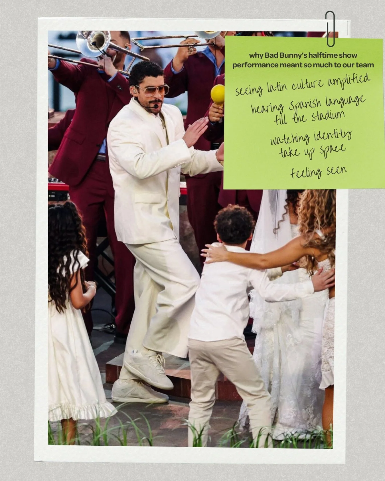 It&rsquo;s been a month and we&rsquo;re still talking about @badbunnypr on that Super Bowl stage. Because what we witnessed wasn&rsquo;t just a performance. It was representation in its most authentic form.

Our creative director @lourdespogue &mdash