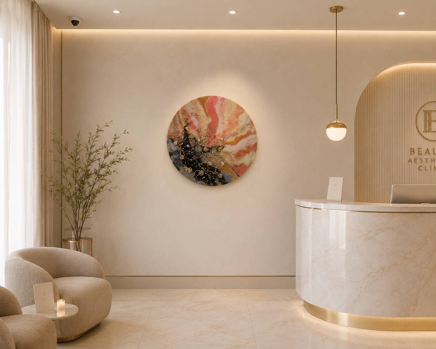 Ethereal displayed in a contemporary interior, showing the scale and texture of the original artwork.