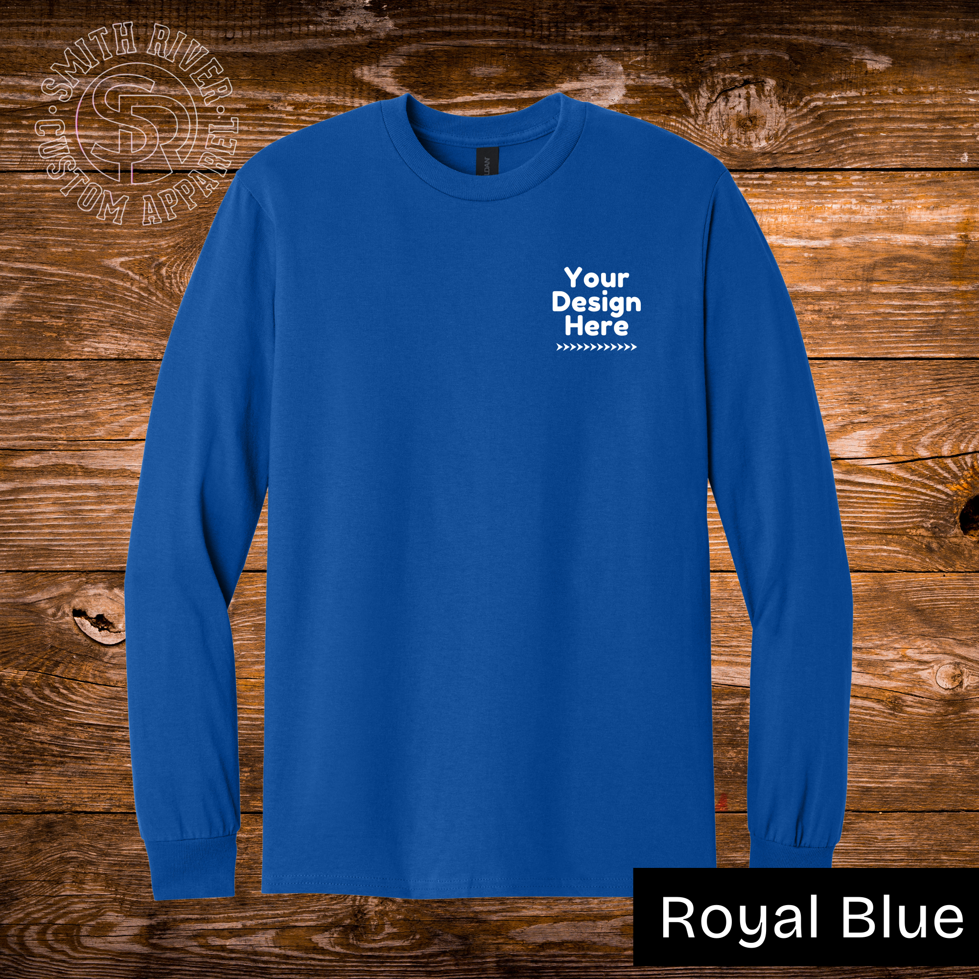 Custom Long-sleeve T-Shirts (Small Print - up to 6" x 6")