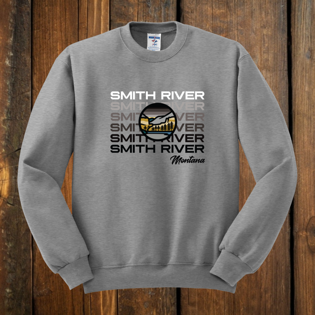 smith river montana sweatshirt vintage gray