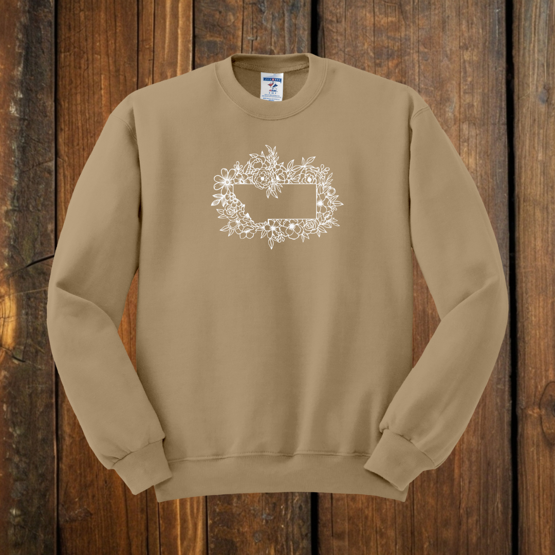 vintage floral montana sweatshirt khaki