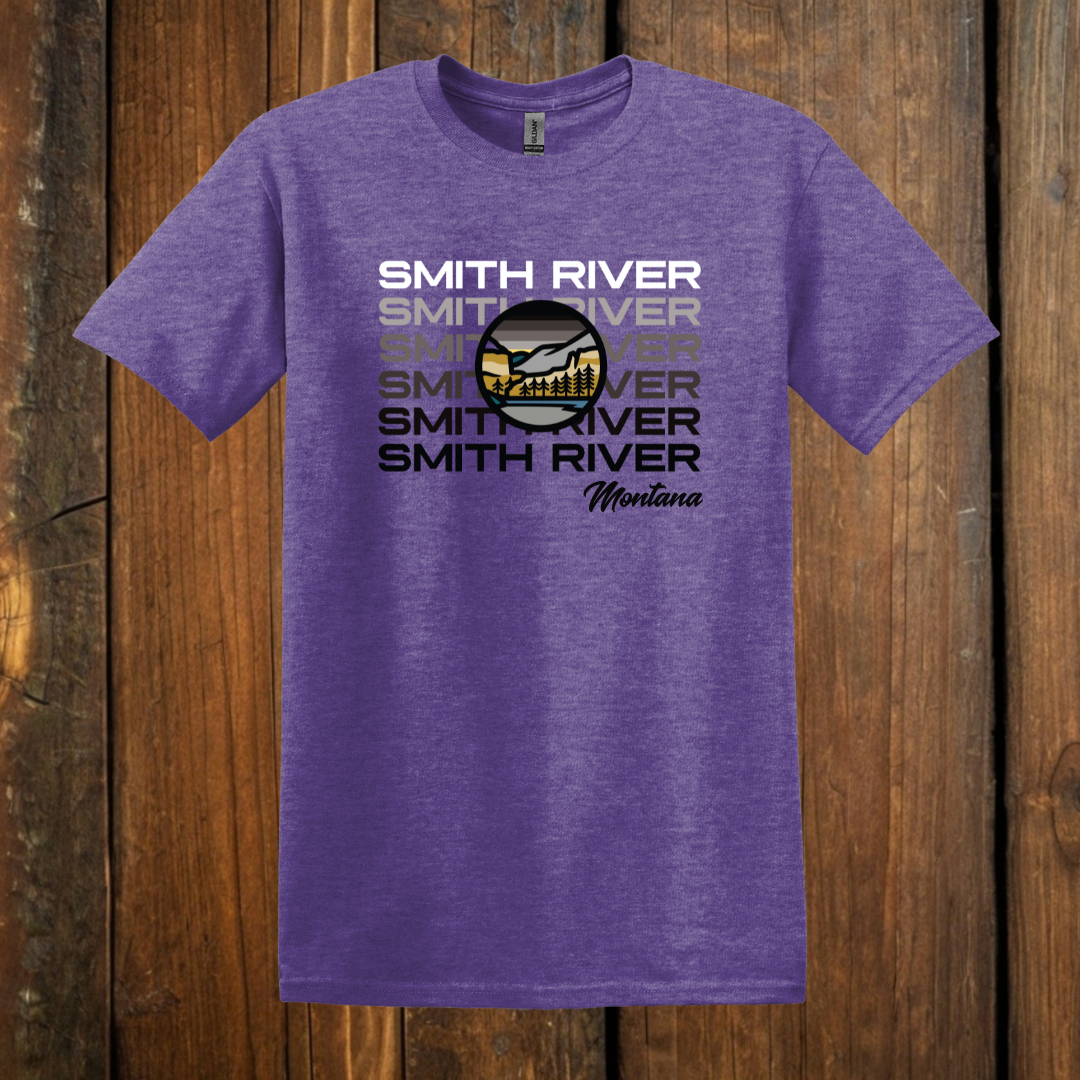 Smith river montana t-shirt vintage purple
