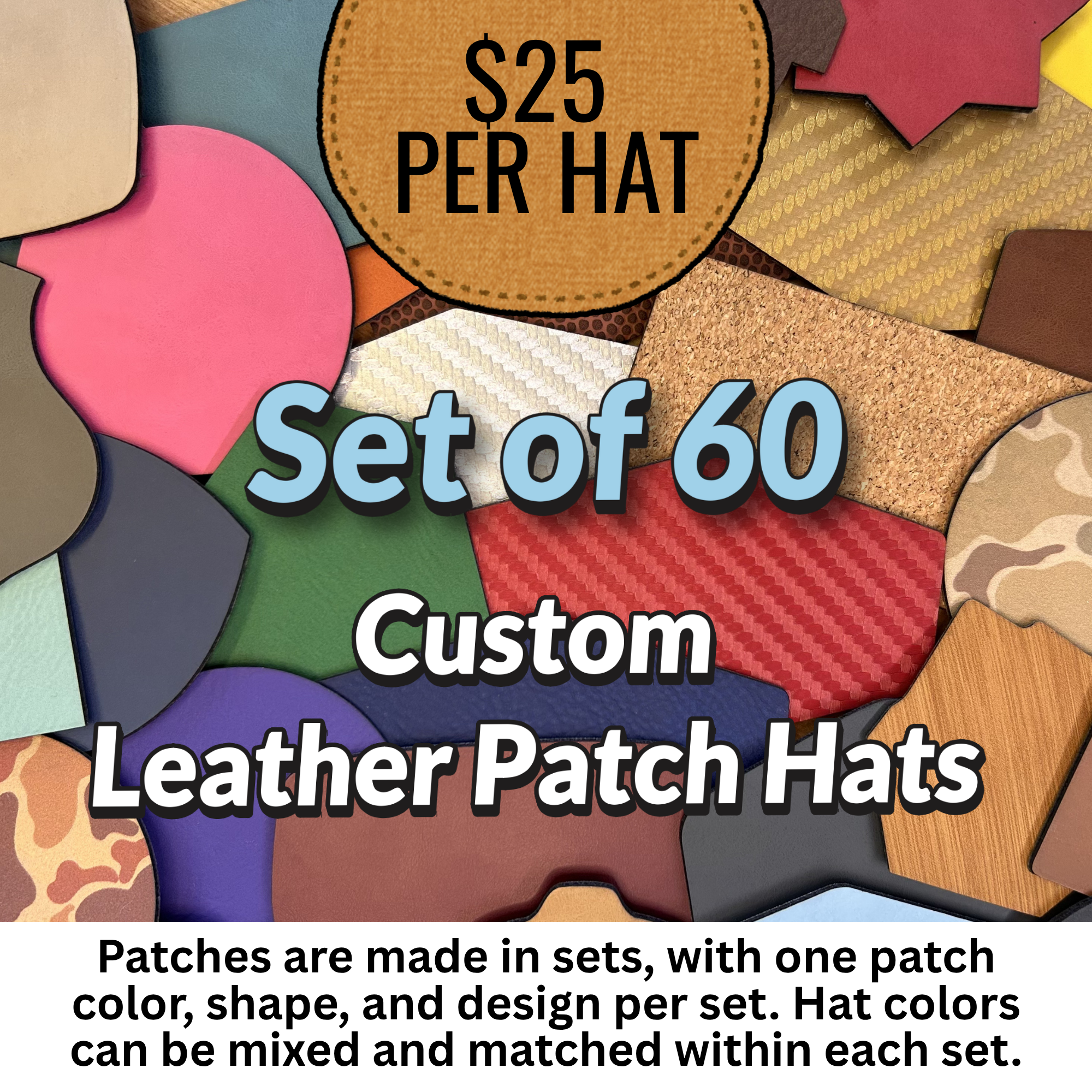 60 Patch Set – Makes 60 Custom Richardson 112 Hats