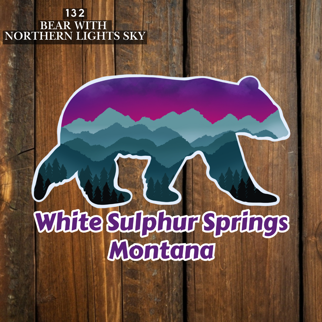 Northern lights bear design