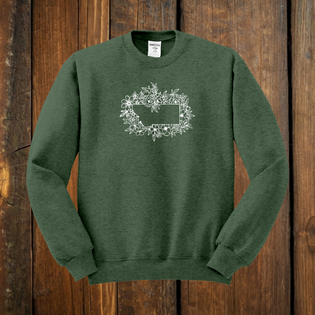vintage floral montana sweatshirt green