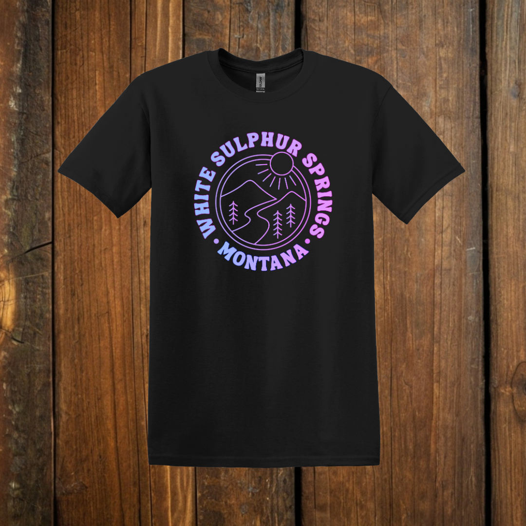 White Sulphur Springs Montana Gradient T-Shirt