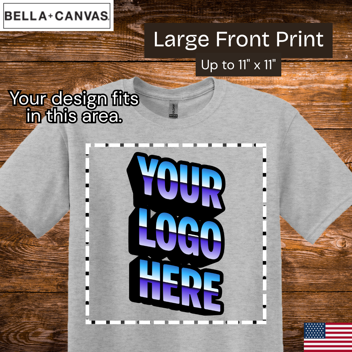 Custom Bella+Canvas T-shirts (Large Print up to 11" x 11")