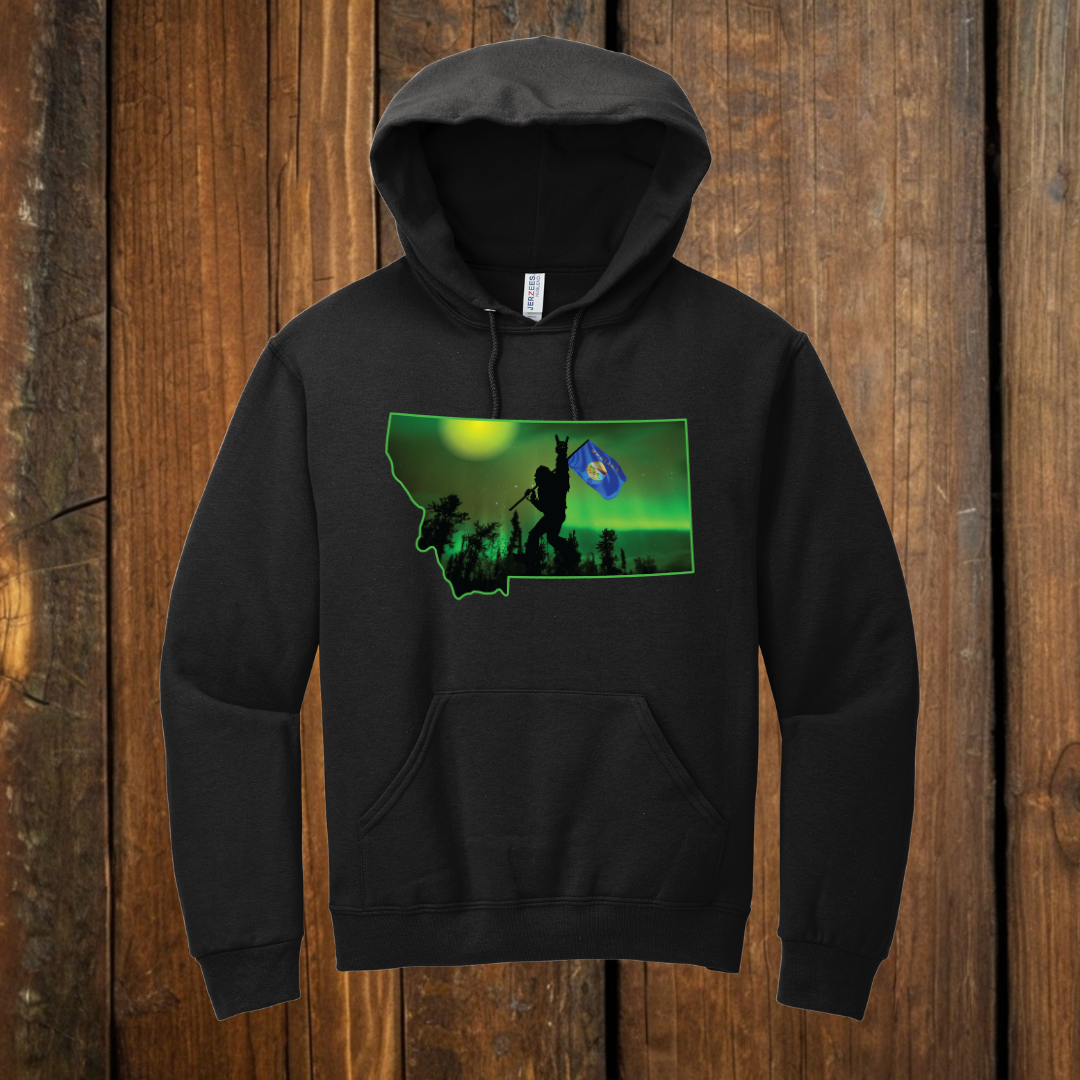 montana bigfoot black hoodie