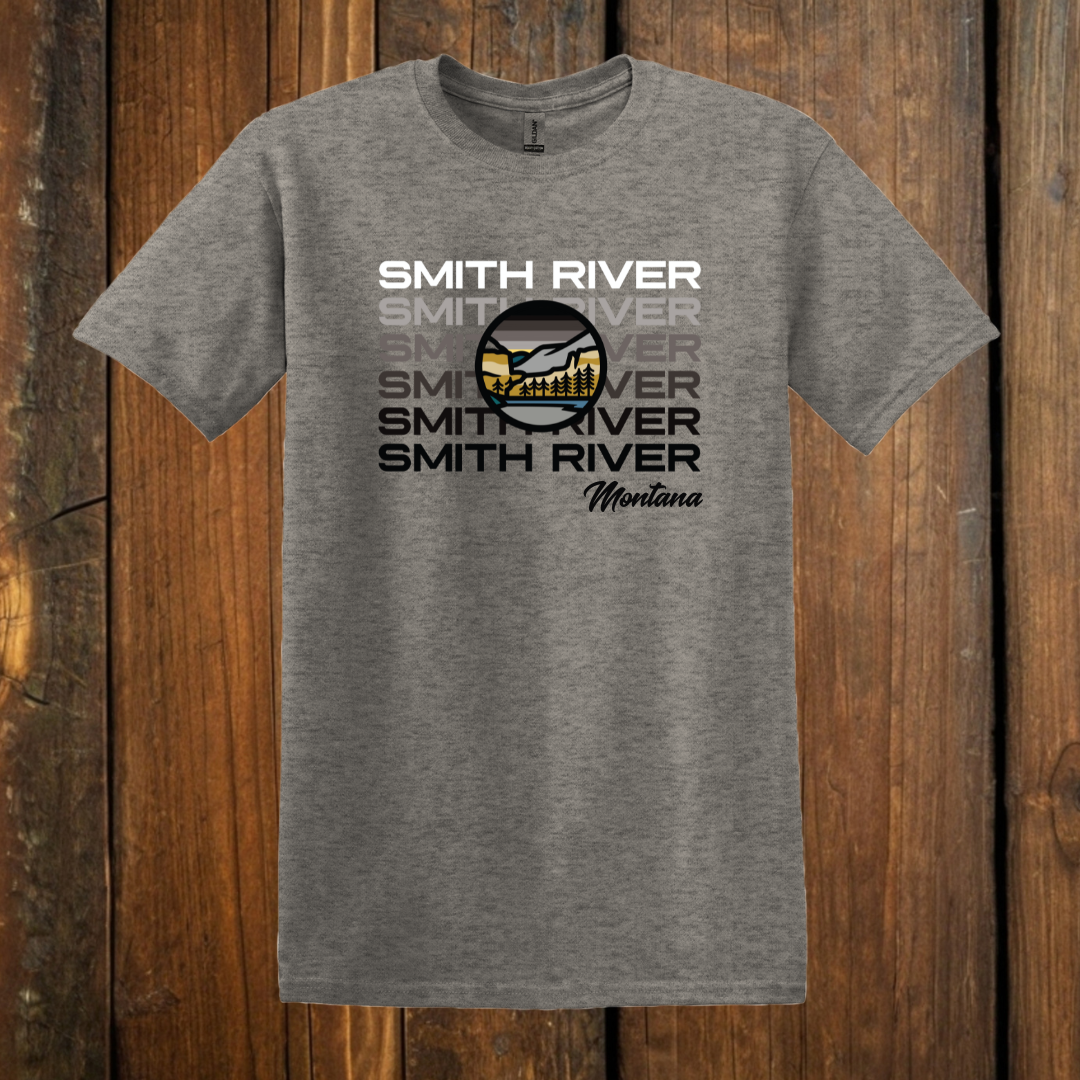 Smith river montana t-shirt vintage gray