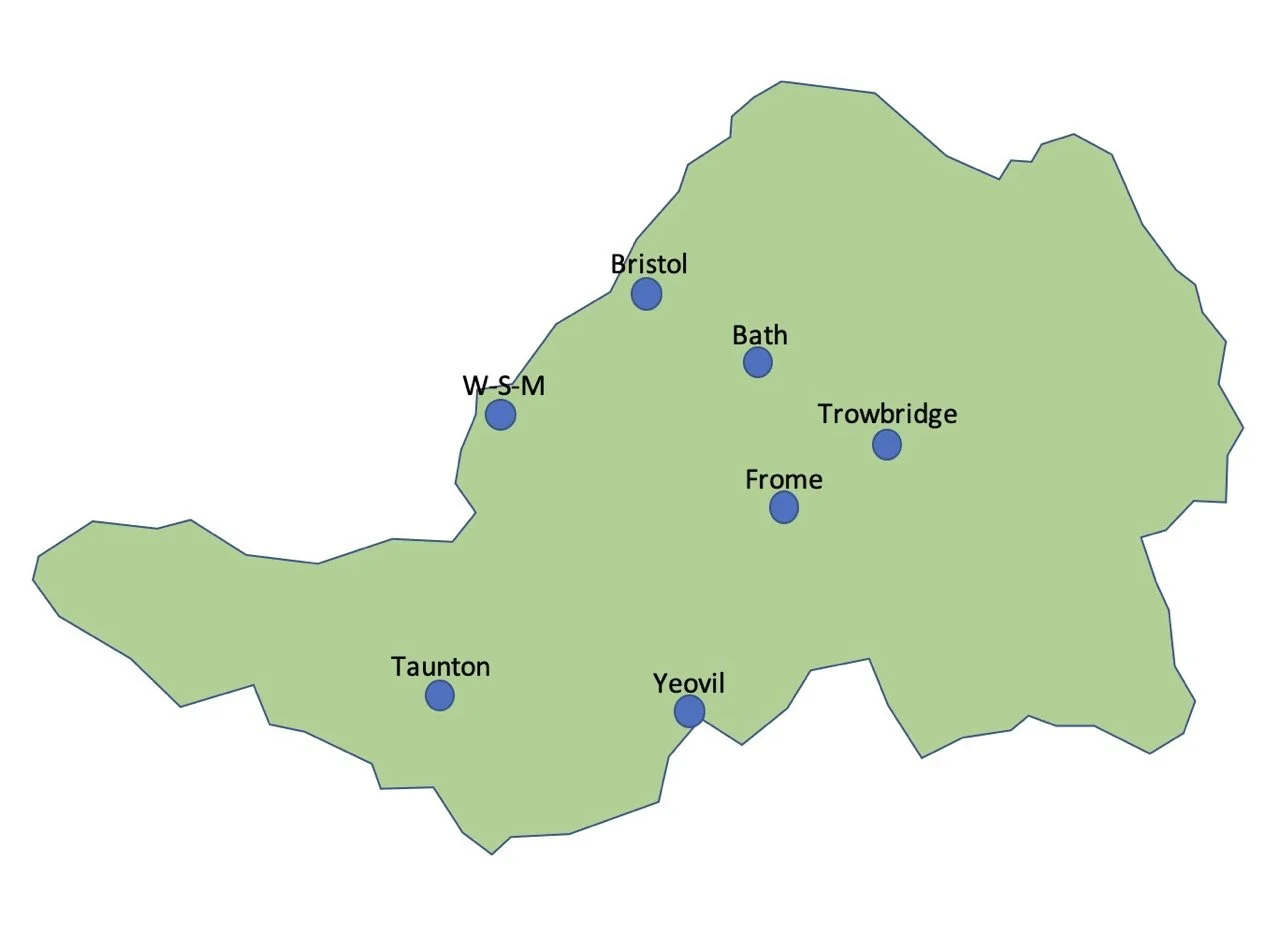Areas Covered by TPS Bristol| Bath | Weston Super Mare | Frome | Trowbridge | Yeovil | Taunton | Somerset | Gloucestershire | Wiltshire