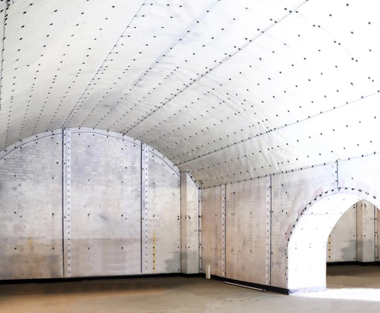 Cavity Drain Membrane System installed in a basement in Bath