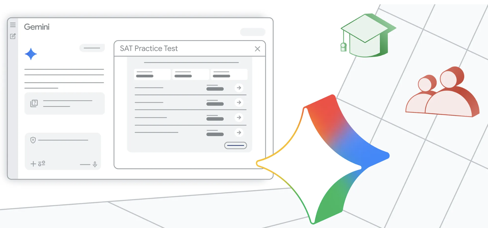 Gemini offers free SAT practice exams