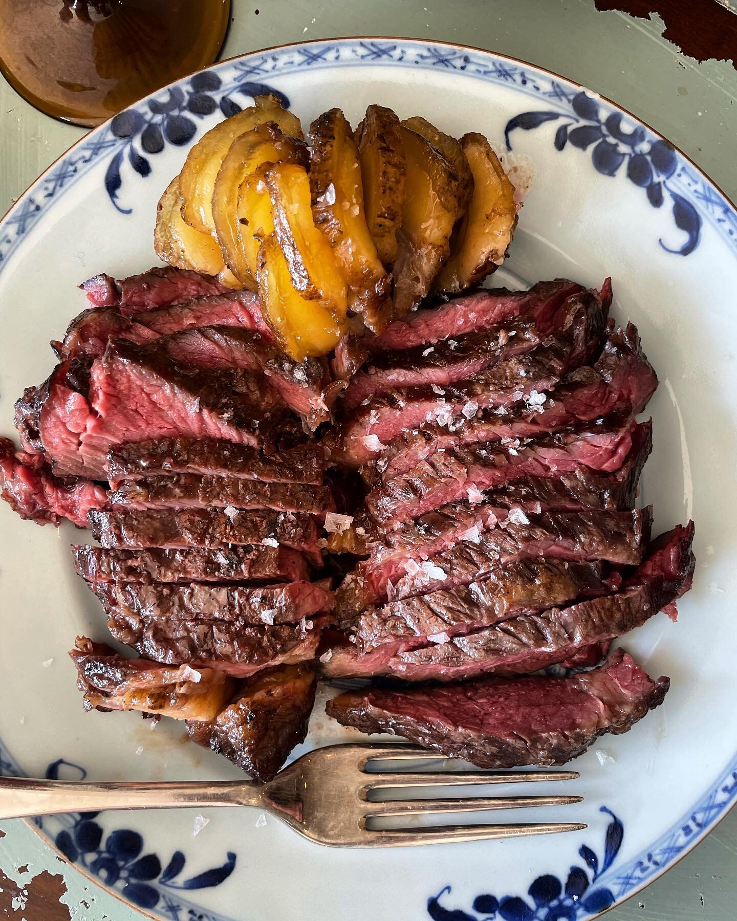 This incredible ex dairy cow from @meatmattersltd 🥩deserves a post of its own. So full of flavour and that fat 👌🏻Expertly cooked by Tom &amp; Ana of @countryfirekitchen 🔥