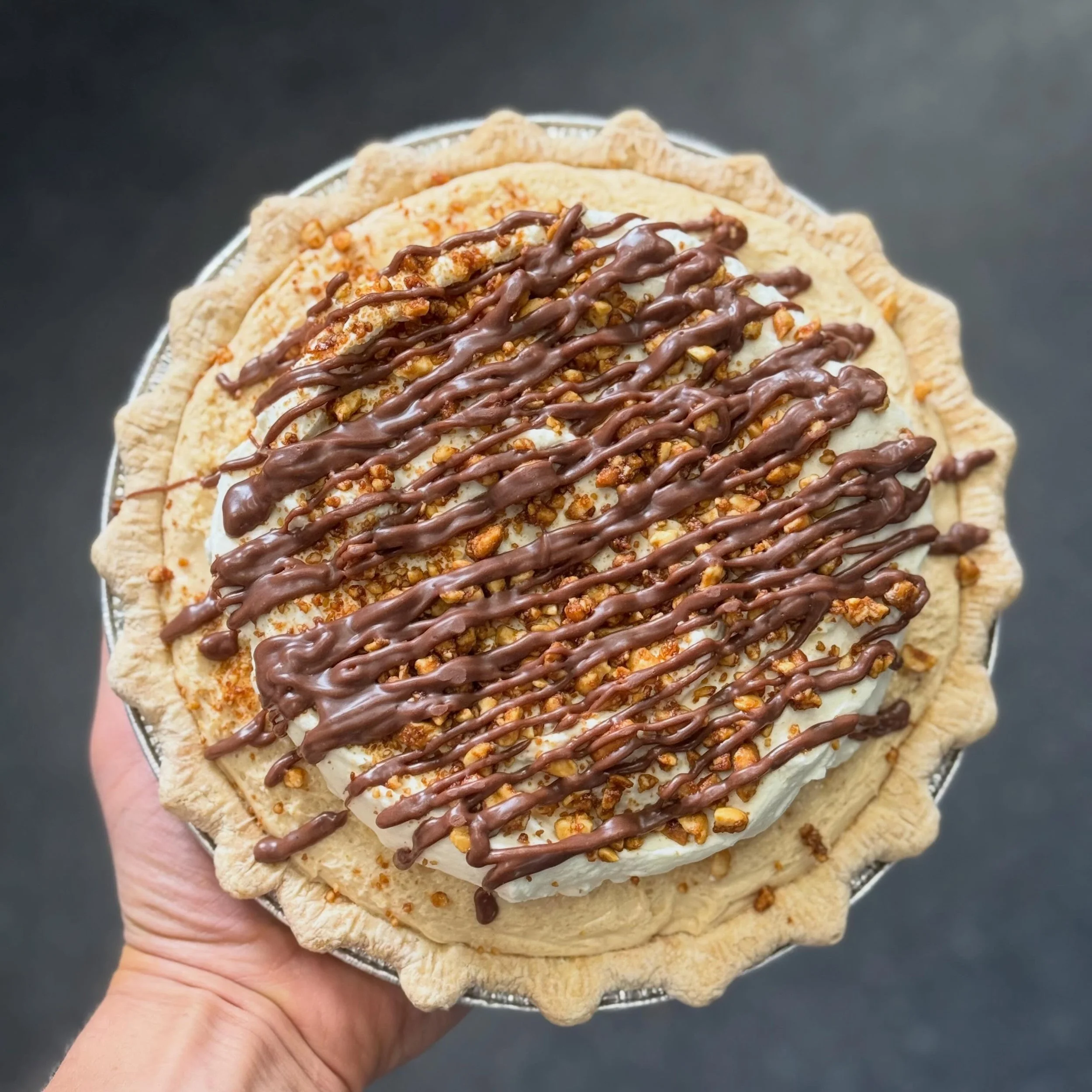 Cream pies.  An amazing addition to any dinner party, back yard bbq, or just cuz.  Have you ever just sat down with one and eaten it with a spoon? It works quite well.  No sharing  necessary 🤭
Our custards are cooked in small batches, made with milk