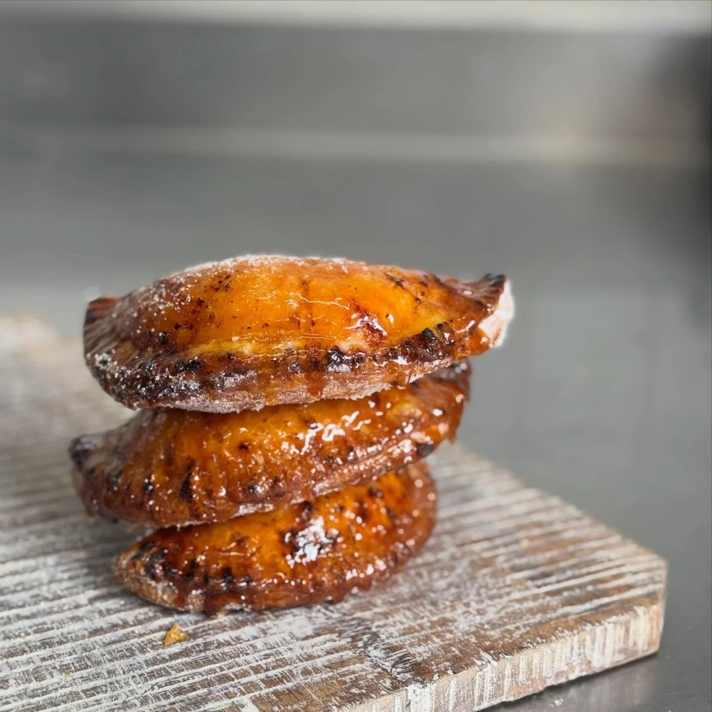 As warmer weather settles in (loving it!) the cr&egrave;me brulee fry pie is taking a bit of a holiday for 2 reasons.

1. Because our pastry cream is made by hand using real dairy and no preservatives or fake junk,  it&rsquo;s difficult to keep it fr