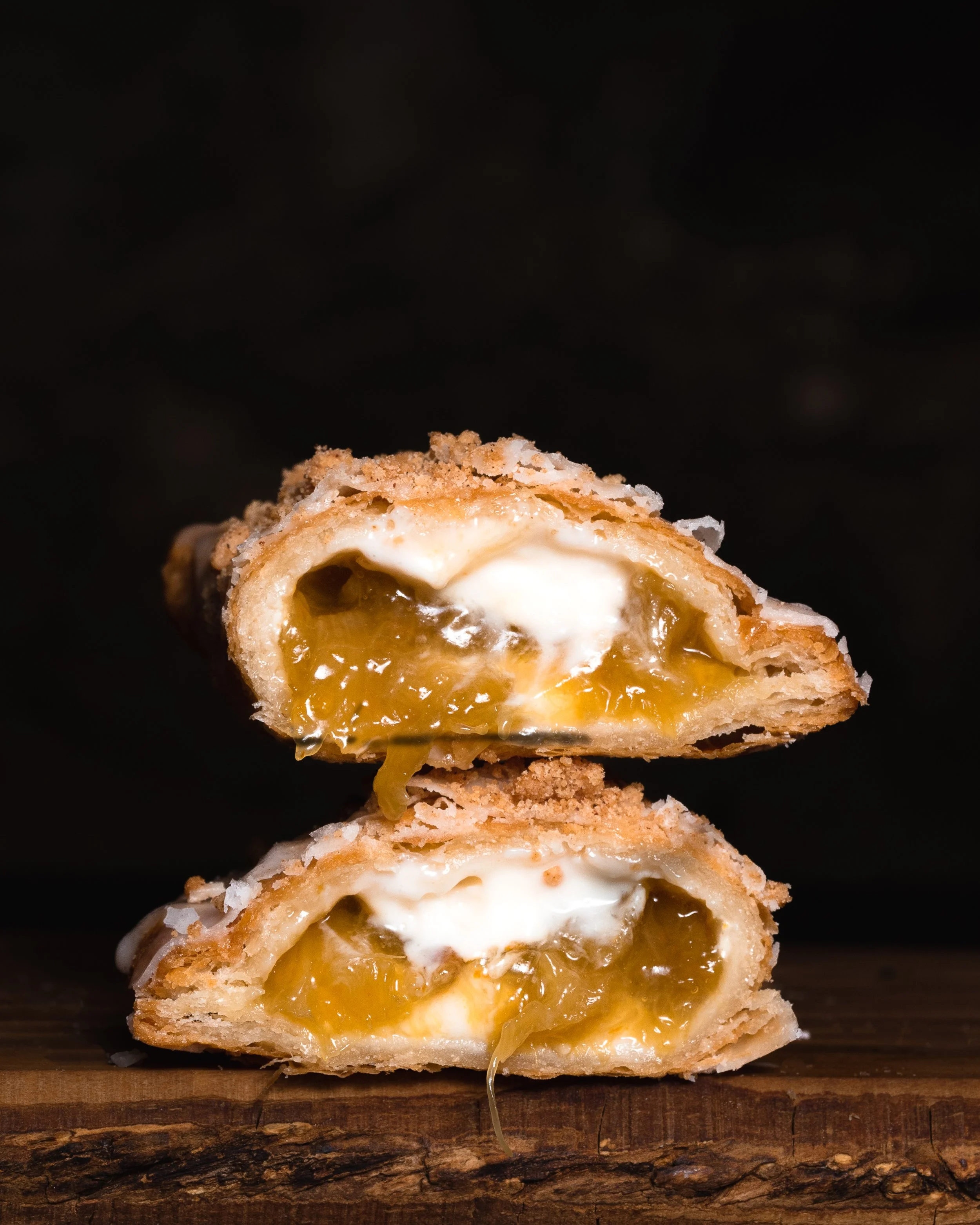 Rhubarb Custard Fry Pie