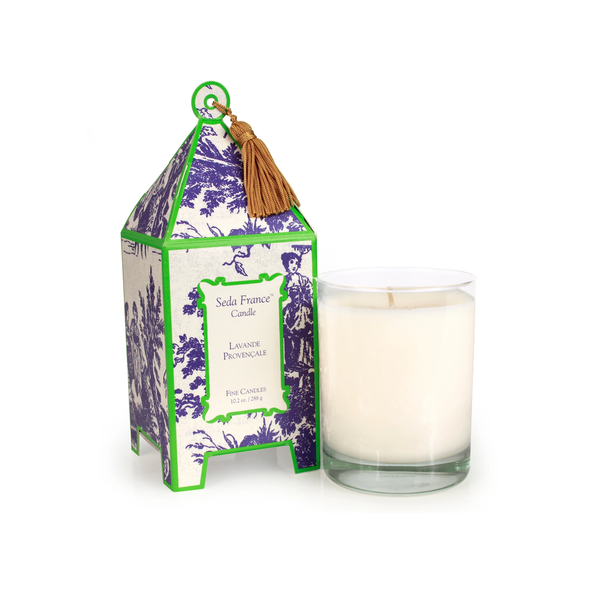 Citron du Sud Classic Toile Pagoda Box Candle — Eclectic Home