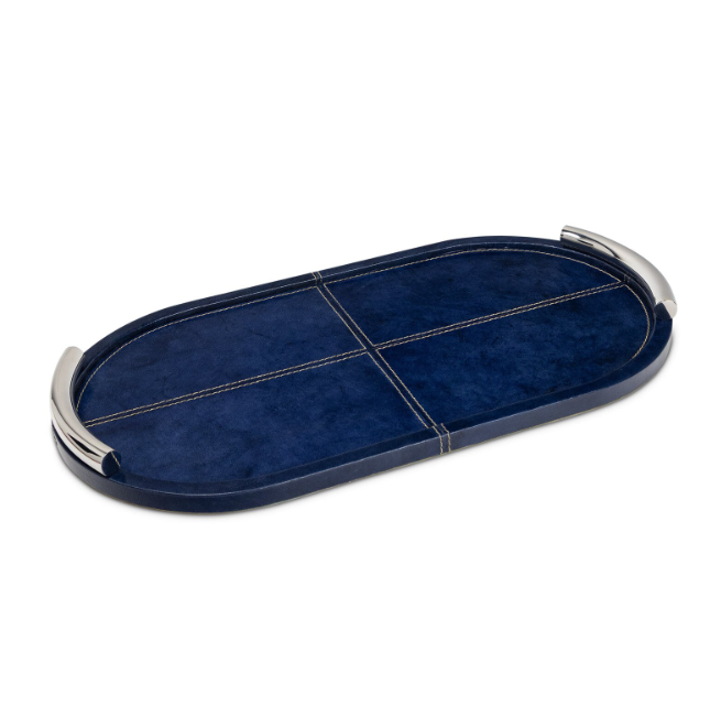 Oval Leather Tray