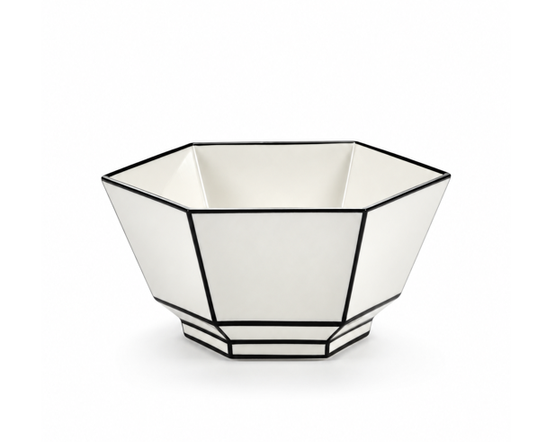 Cereal Bowl White/Black