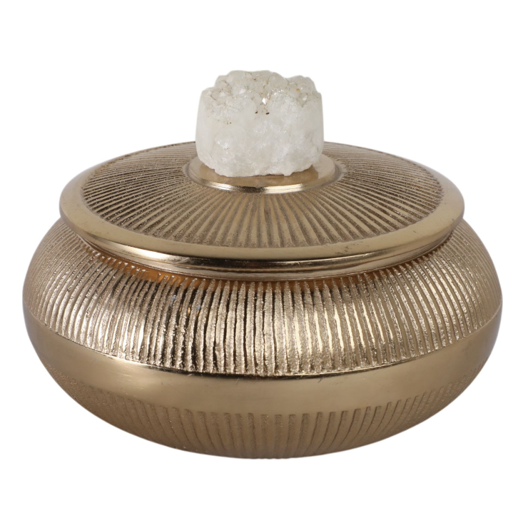 Stone Finial Gold Box