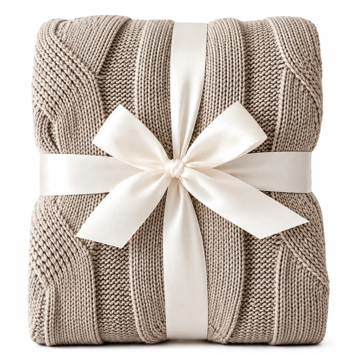 Luxury Cloud Knit Throw (Sand)