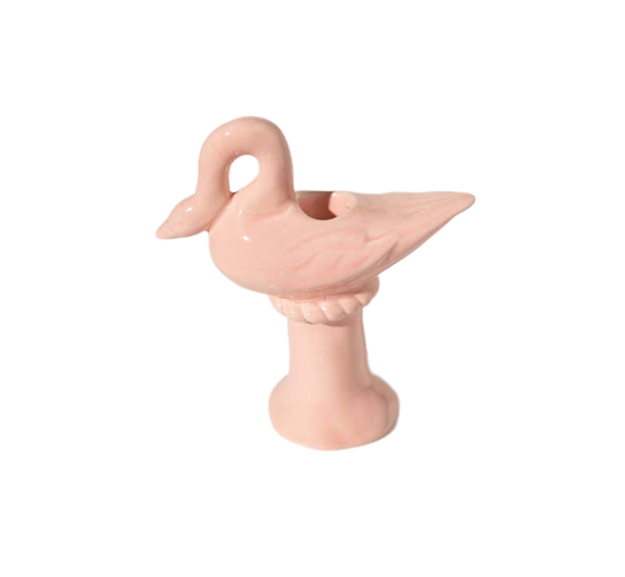 Nordic Swan Candlestick Holder - Pink