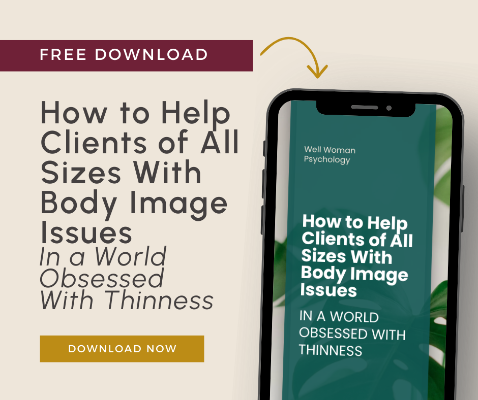 Picture of the weight inclusive guide for therapists. Learn how to make your practice size inclusive. 90027 | 90277 | 90015