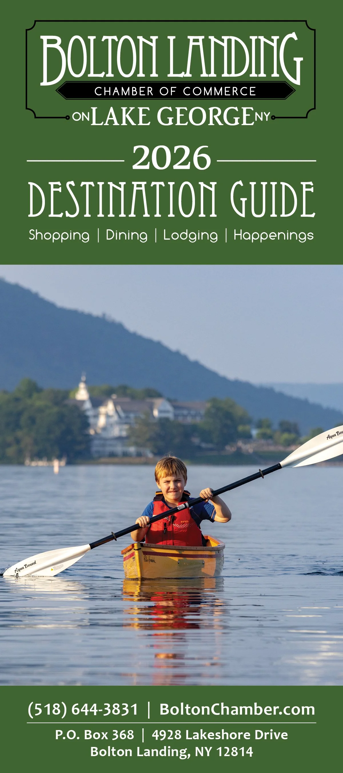 Publication design: Staci Oswald on behalf of the Bolton Landing Chamber of Commerce