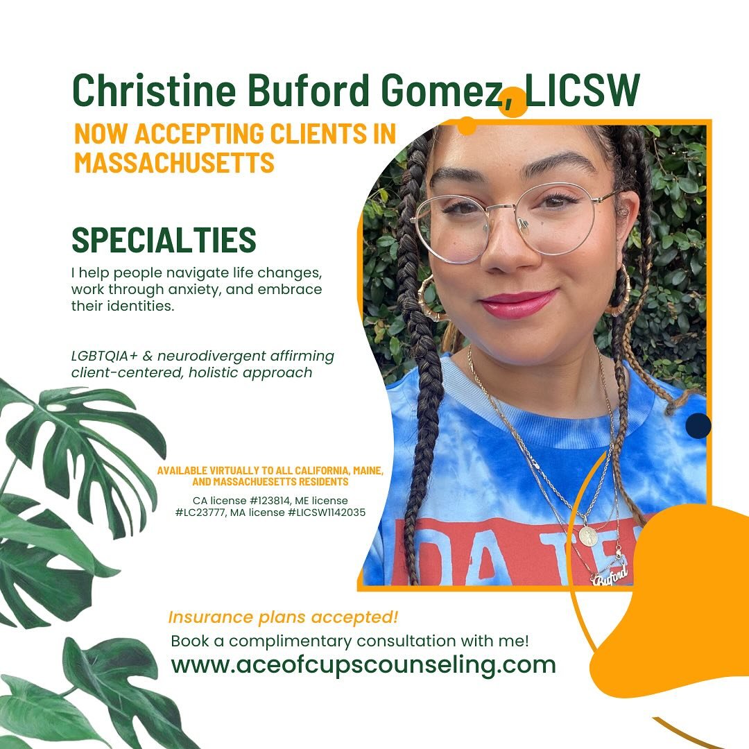 Hey Y&rsquo;all! Excited to report I&rsquo;m now licensed in Massachusetts! ☺️ check out my website to book a consultation 

#therapy #mentalhealth #massachusettstherapist #blacktherapists #healing
