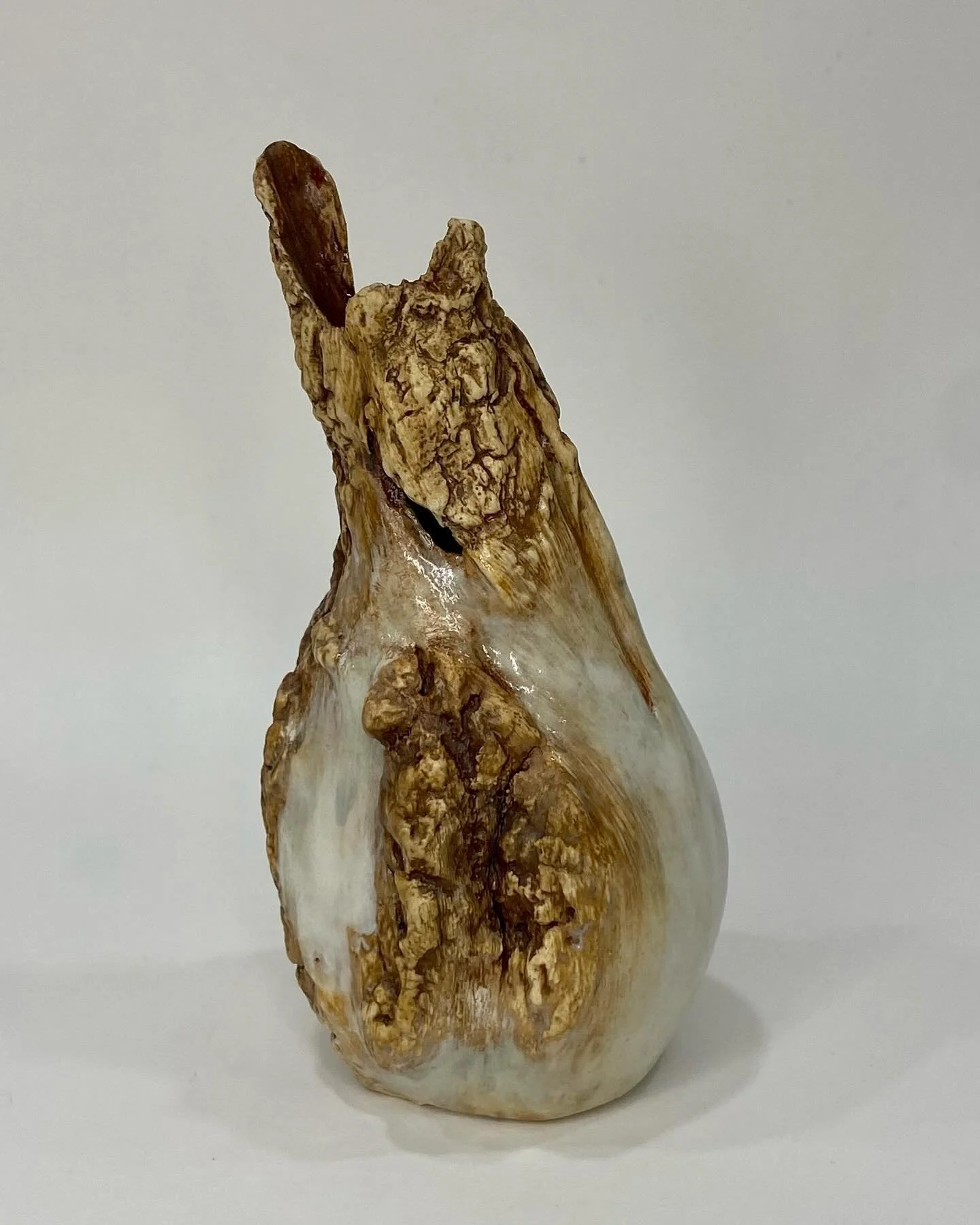 A new bark vessel #ceramicart #functionalart #inspiredbynature