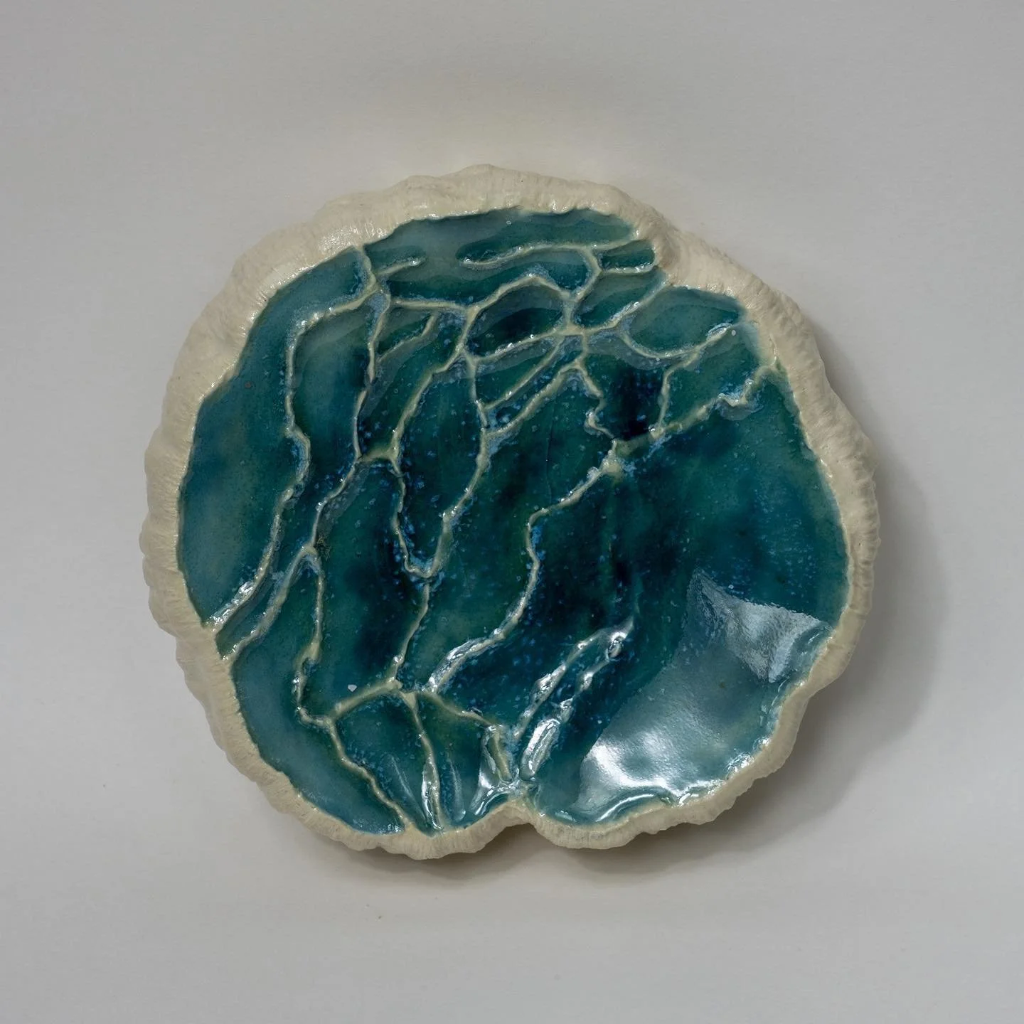 A little travertine terrace dish #ceramicart #functionalsculpture #inspiredbynature