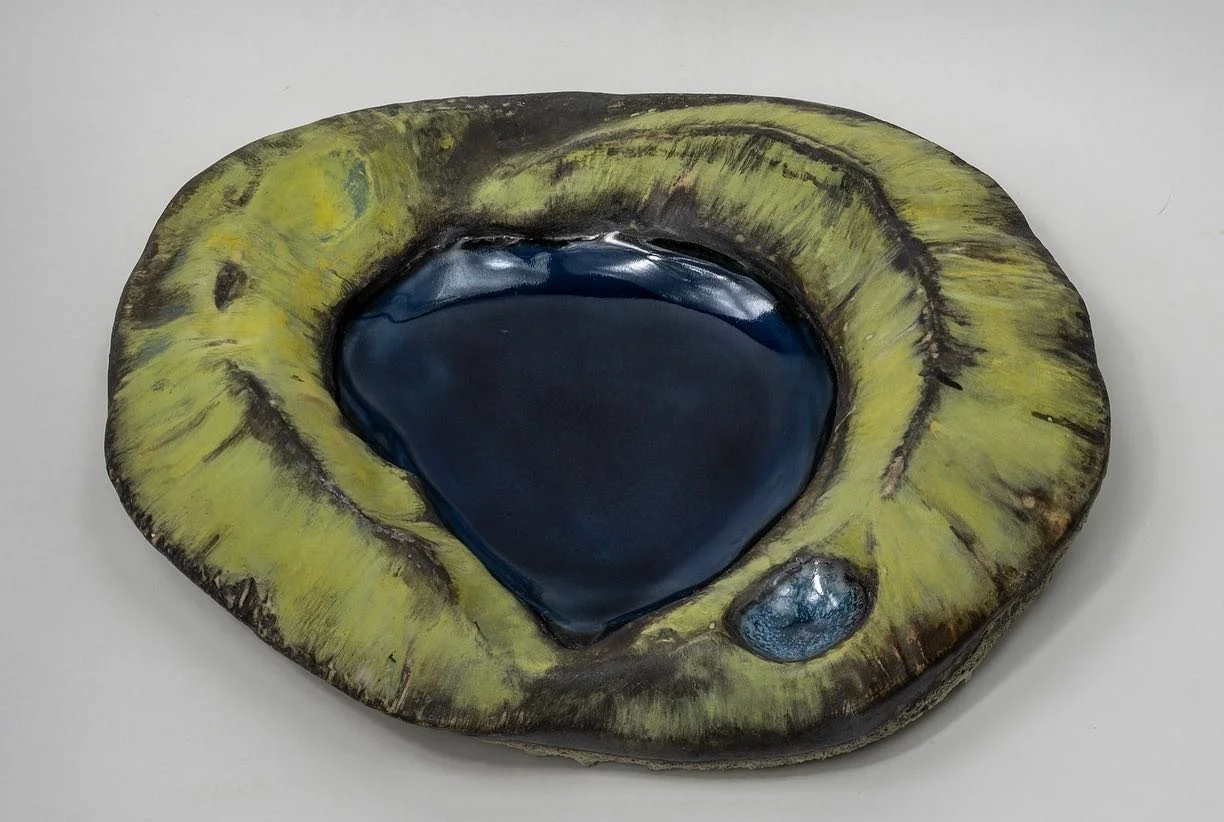 A new crater-lake bowl #ceramicart #functionalart #inspiredbynature