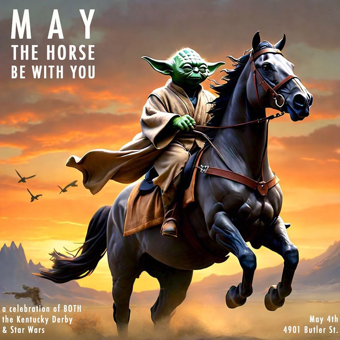 🐸🐎🐸🐎🐸🐎🐸🐎🐸🐎

May the Horse be with You

🐸🐎🐸🐎🐸🐎🐸🐎🐸🐎🐸🐎🐸🐎🐸🐎🐸

Join us on May 4th for some good old fashioned fun!
Including:
⭐️Viewings of the original Star Wars trilogy on VHS (just as the good lord intended)
⭐️Live viewing of