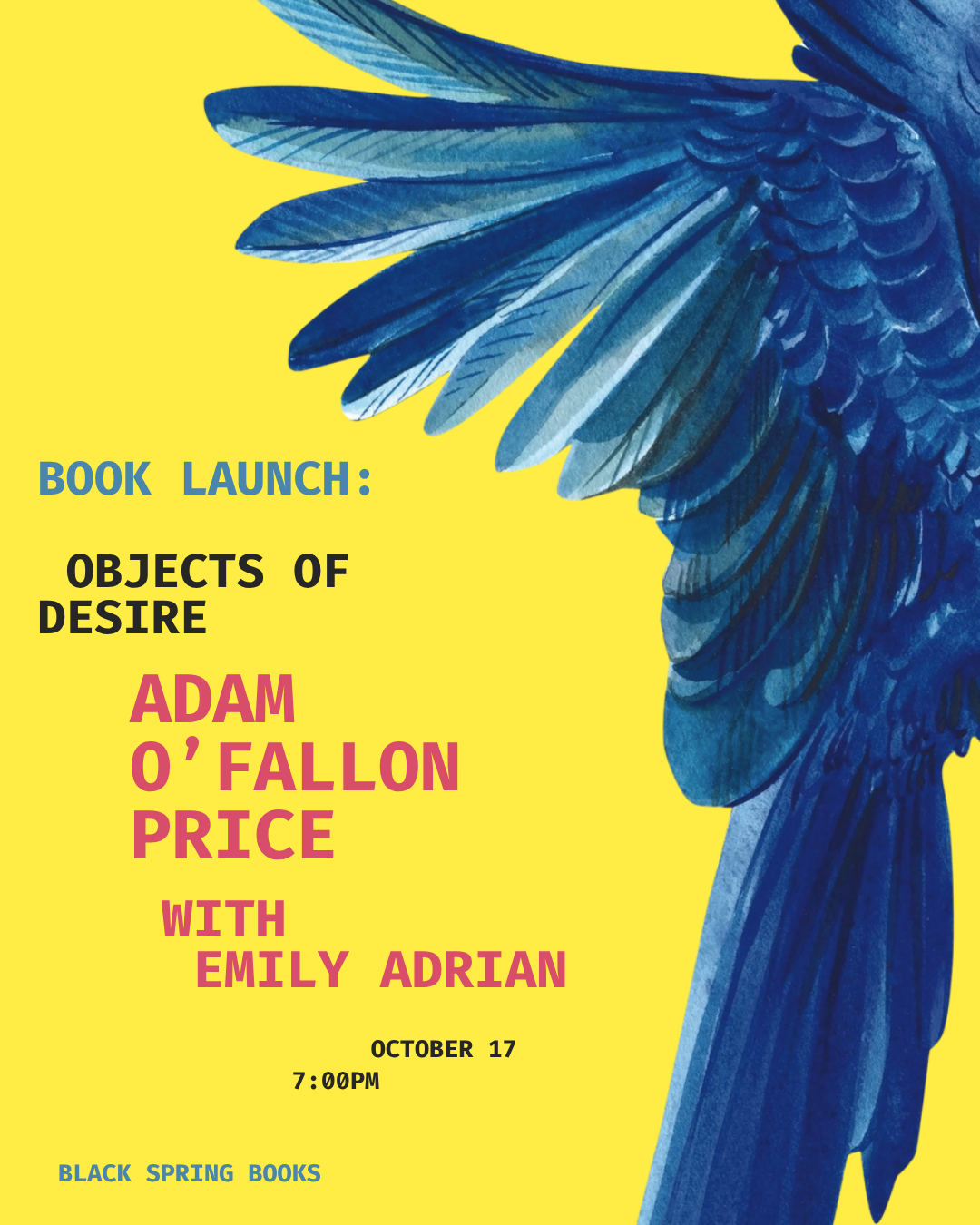 BOOK LAUNCH: OBJECTS OF DESIRE with Adam O'Fallon Price &amp; Emily Adrian