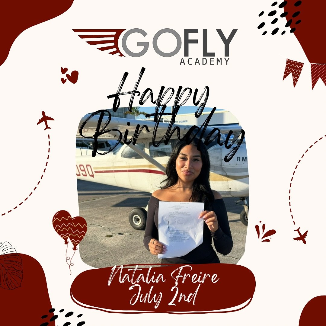 🎉✈️ July Birthday Spotlight! ✈️🎉
Happy Birthday to all our amazing students celebrating this month! 🥳 We’re so grateful to have each of you as part of the GoFly Academy family, your passion, dedication, and dreams make our community so spec