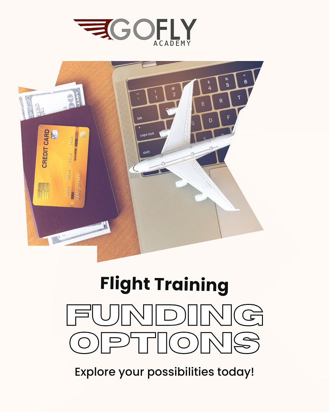 ✈️ Dreaming of becoming a pilot, but worried about the cost?
At GoFly Academy, we believe finances should never stand in the way of your wings. That’s why we offer flexible, accessible funding options to help you launch your aviation career wi