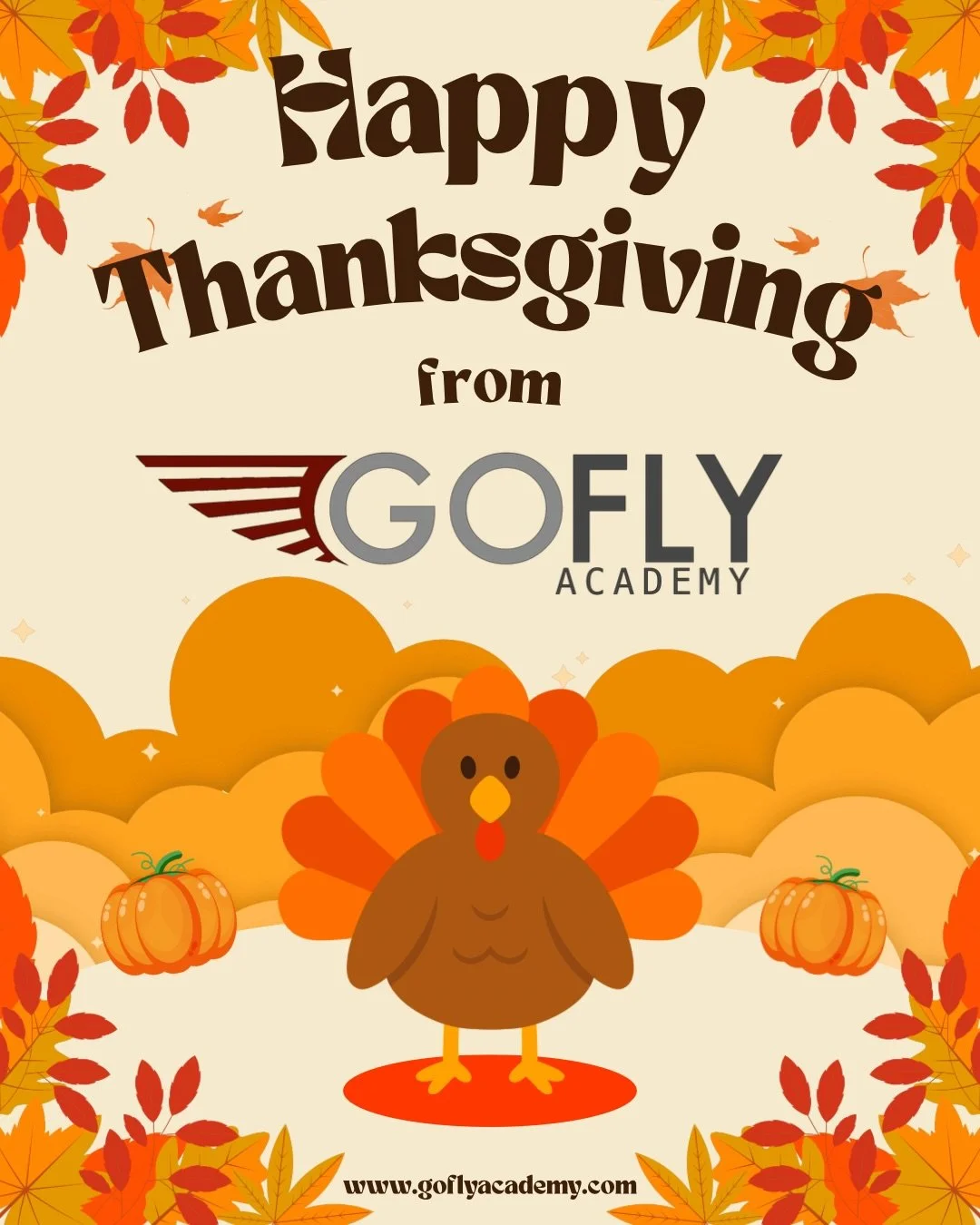 Happy Thanksgiving from our GoFly family to yours 🤍🦃

At GoFly Academy, the best part of every day isn&rsquo;t just the flying, it&rsquo;s the people who walk through our doors. Our students, instructors, and staff have built something that feels s