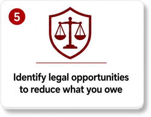 Identify legal opportunities to reduce what you owe