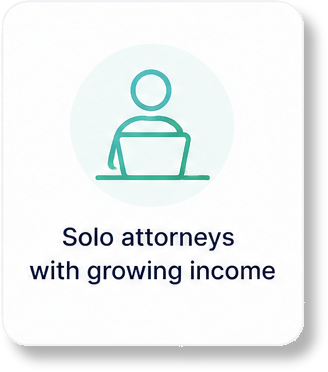 Solo attorneys with growing income