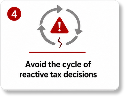 Avoid the cycle of reactive tax decisions