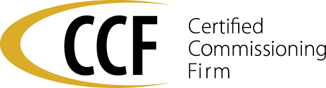 Certified Commissioning Firm seal as issued by the Building Commissioning Certification Board (BCCB)