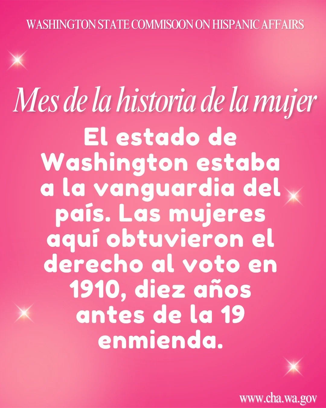 El estado de Washington se adelant&oacute; a la naci&oacute;n 💚

Las mujeres en Washington obtuvieron el derecho al voto en 1910, 10 a&ntilde;os antes de la ratificaci&oacute;n de la Decimonovena Enmienda a la Constituci&oacute;n de los Estados Unid